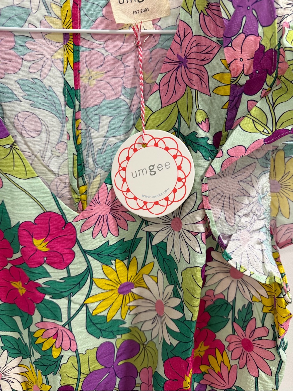 NWT Umgee Boutique Floral V-Neck Ruffle Sleeve Women's Romper Sz P - Picture 2 of 3